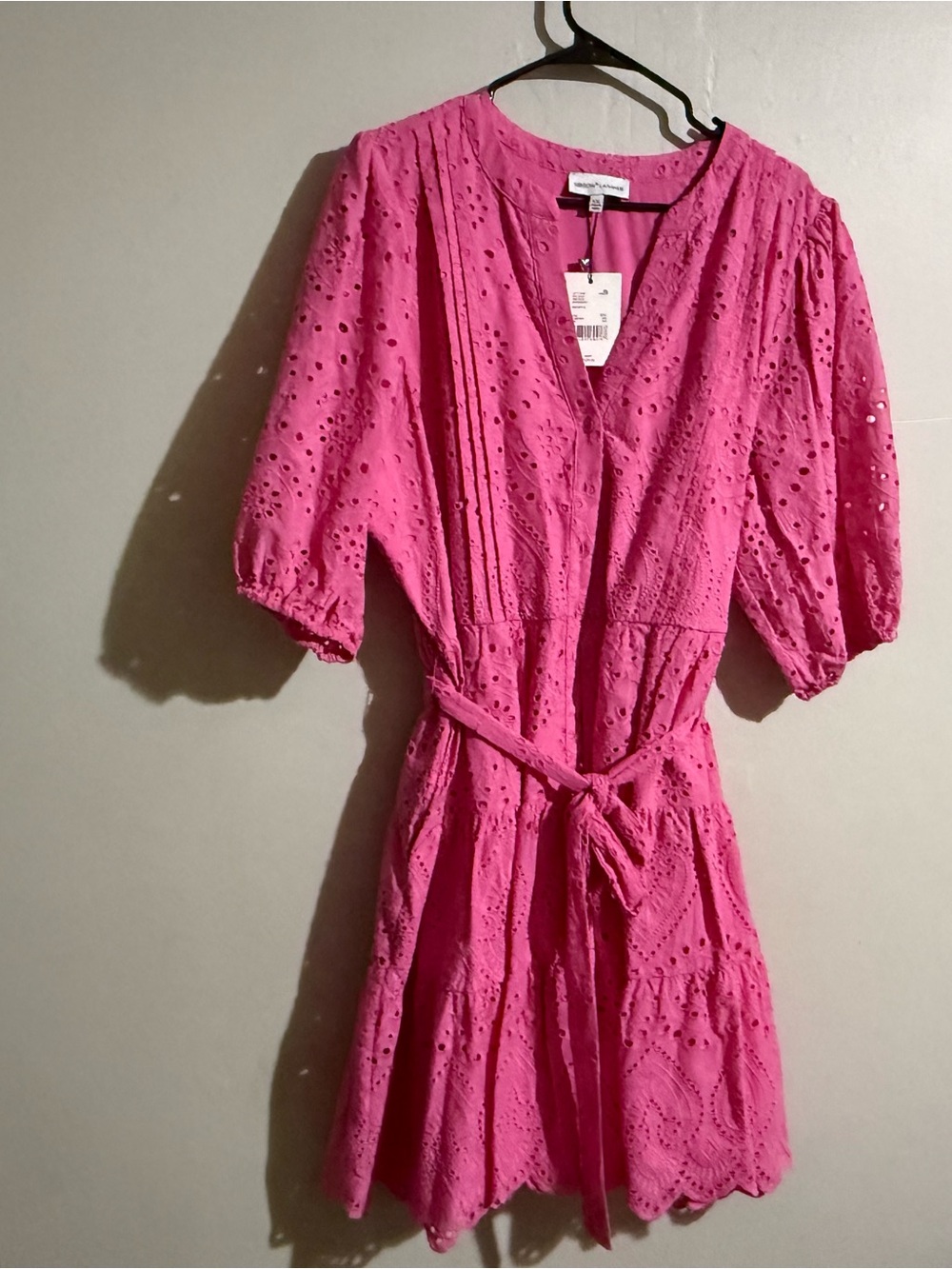 Gibson Latimer Magenta Eyelet Dress